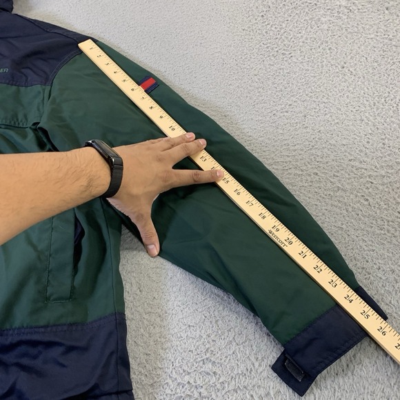 Tommy Hilfiger Jacket Mens XL Fleece Lined Hooded Snap Zip Cargo Pockets FLAWS - Picture 10 of 14